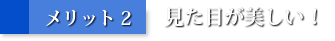 メリット2：見た目が美しい！